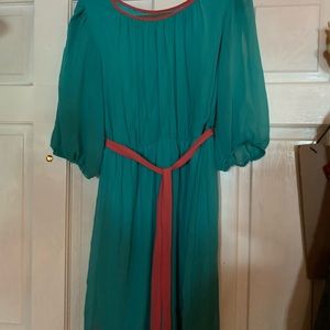 Woman’s Size 14 Mint Green & Salmon Color Dress.